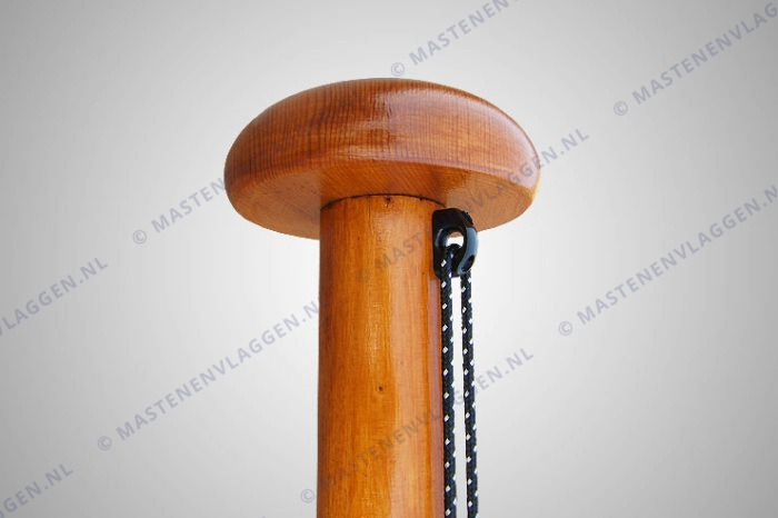 Houten knop vlaggenmast