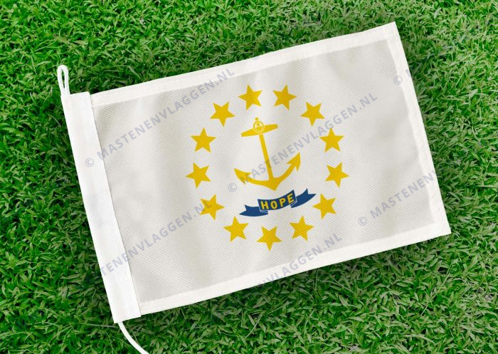 Caravan vlaggetje Rhode Island Bootvlag