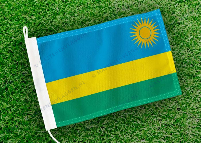 Caravan vlaggetje Rwanda Bootvlag