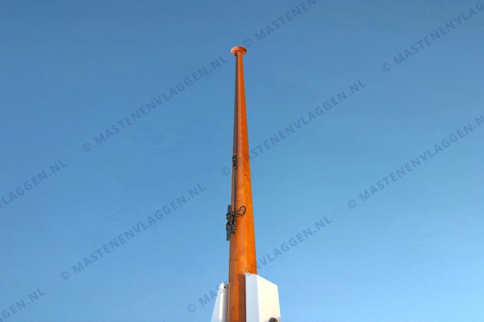 Houten vlaggenmast