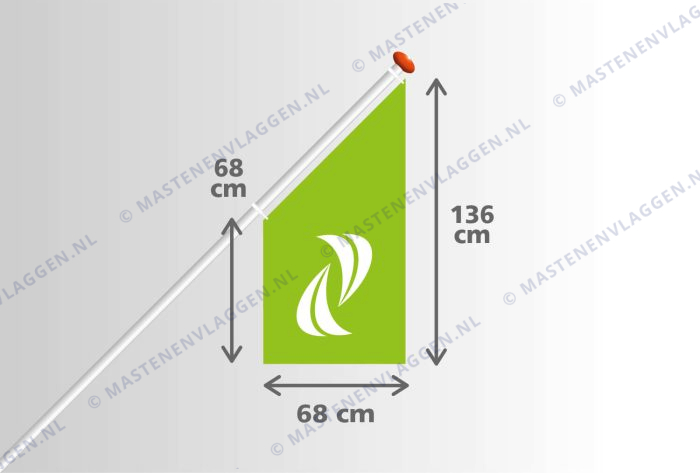Kioskvlag 68x68x136