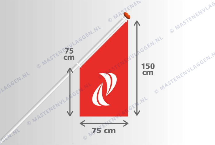 Kioskvlag 75x75x150