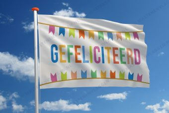 Verjaardagsvlag 'Gefeliciteerd'