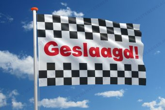 Rijbewijsvlag 'Geslaagd!'