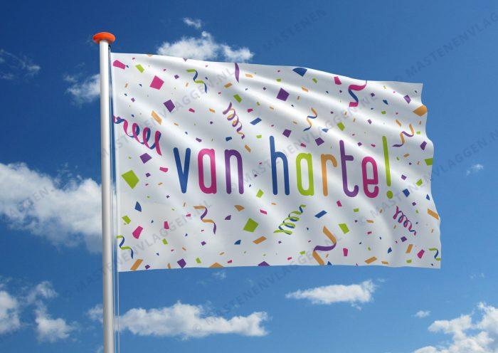 Verjaardagsvlag 'Van harte!'