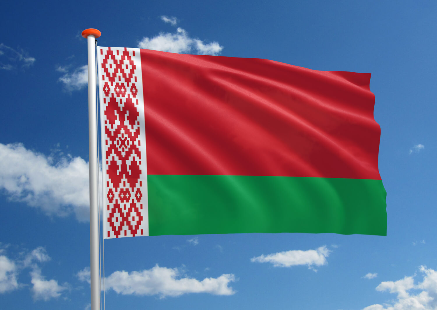Wit-Russische vlag - Wit-Russische vlag bij Mastenenvlaggen.nl