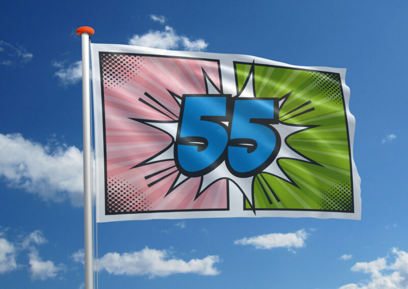 Verjaardagsvlag 55