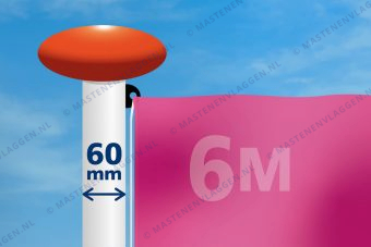 Vlag mast 60 mm diameter
