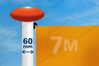 Vlag mast 60 mm diameter