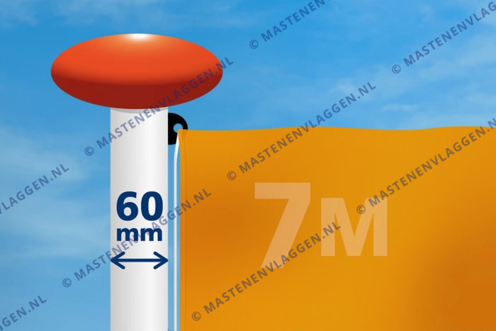 Vlag mast 60 mm diameter