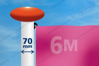 Vlag mast 70 mm diameter