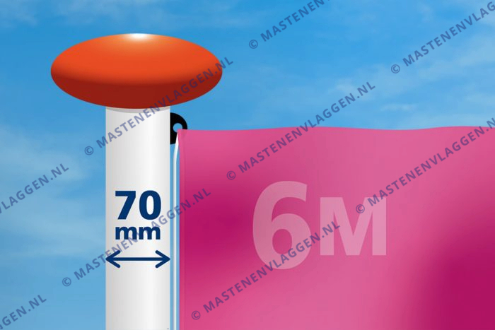 Vlag mast 70 mm diameter