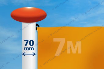 Vlag mast 70 mm diameter