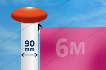 Vlag mast 90 mm diameter