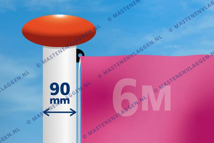 Vlag mast 90 mm diameter