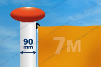 Vlag mast 90 mm diameter