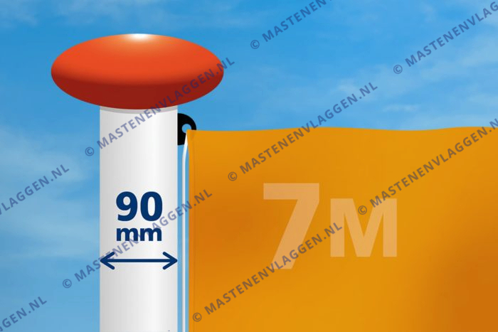 Vlag mast 90 mm diameter
