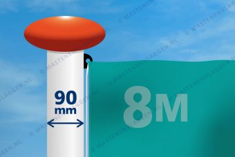 Vlag mast 90 mm diameter