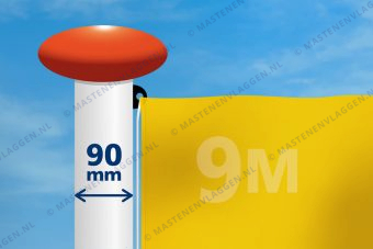 Vlag mast 90 mm diameter