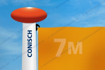 Vlag mast conisch diameter