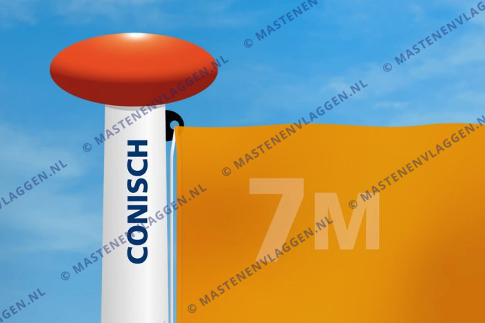 Vlag mast conisch diameter