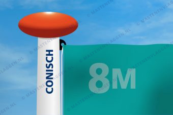 Vlag mast conisch diameter