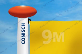 Vlag mast conisch diameter