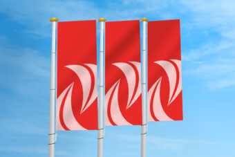 Hijsbare baniermast