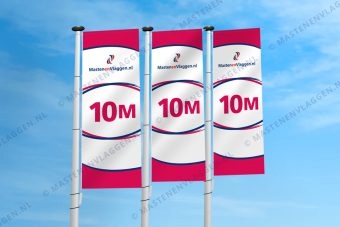 Kantelbare polyester baniermast | 10m