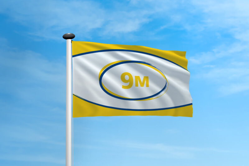 Polyester vlag mast 9 meter