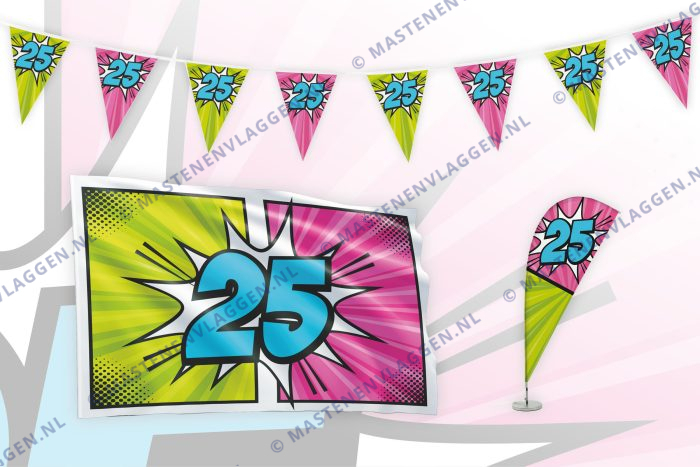 Partypakket 25 jaar Medium