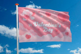 Valentijnsvlag Happy Valentine's Day