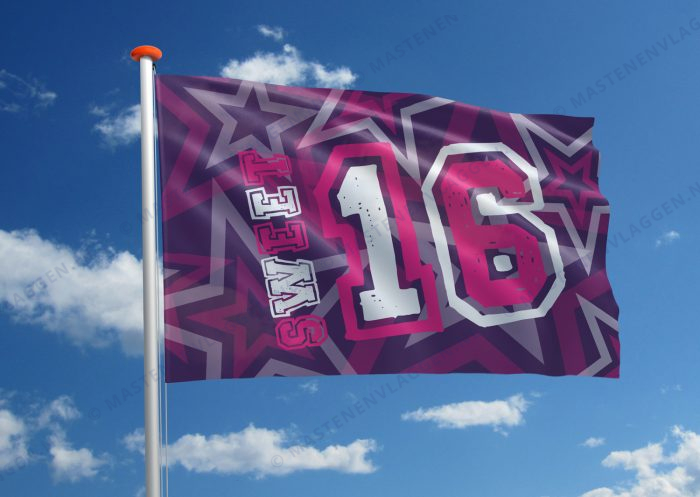 Verjaardagsvlag Sweet 16