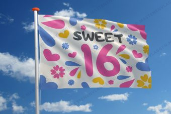 Verjaardagsvlag Sweet 16