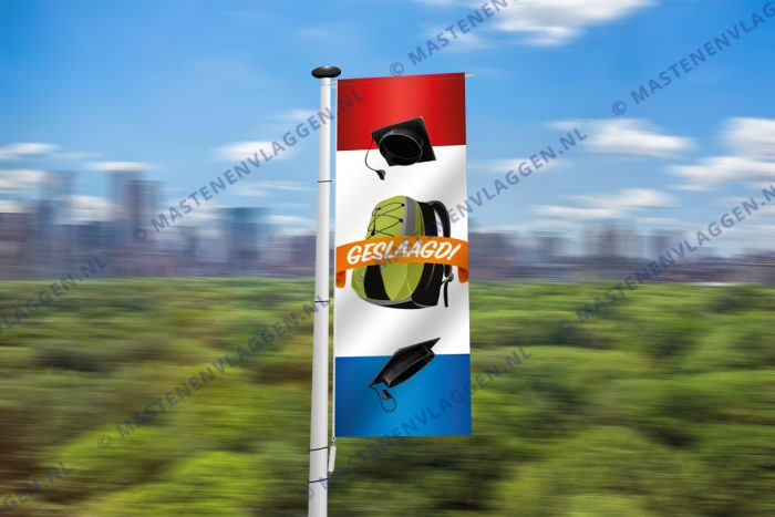 Geslaagd banier