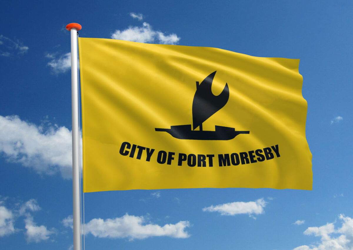 Vlag Port Moresby Bestel bij MastenenVlaggen.nl