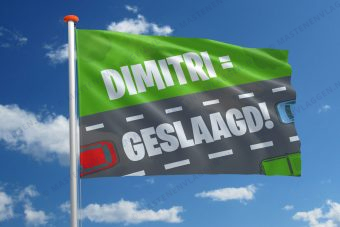 Rijbewijs geslaagd vlag