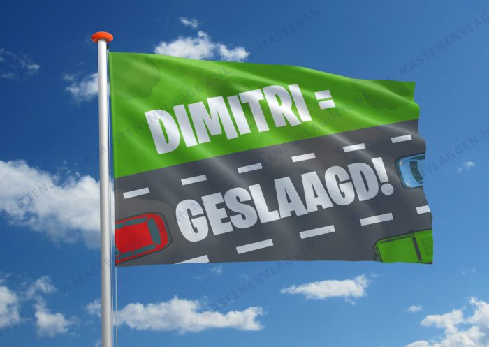 Rijbewijs geslaagd vlag