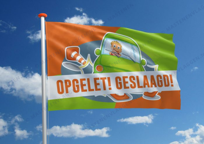 Rijbewijs geslaagd vlag