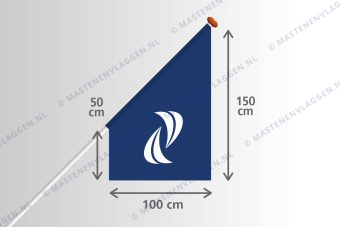 Kioskvlag 50x100x150cm