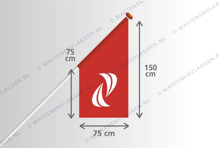 Kioskvlag 75x75x150cm