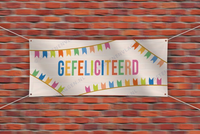 Verjaardagsspandoek Gefeliciteerd