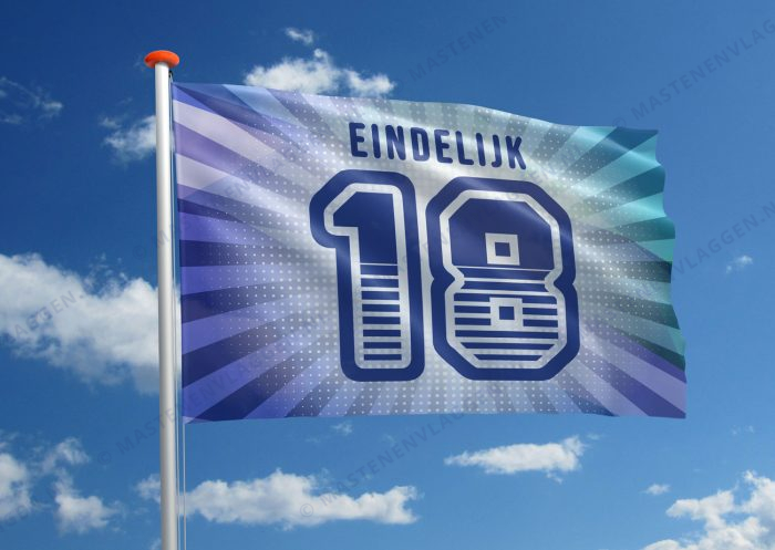 Verjaardagsvlag: 'Eindelijk 18'