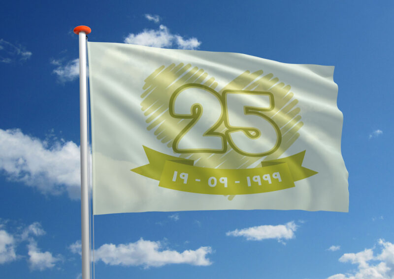Vlag trouwen jubileum 25 jaar