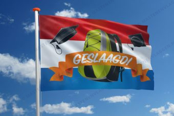 Geslaagd vlag rugtas