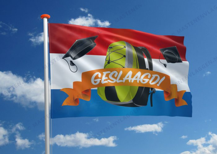 Geslaagd vlag rugtas