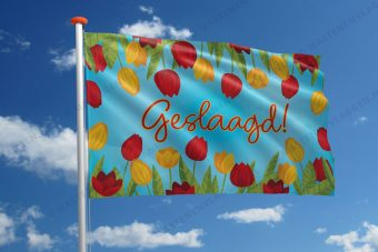 Vlag Geslaagd Tulpen