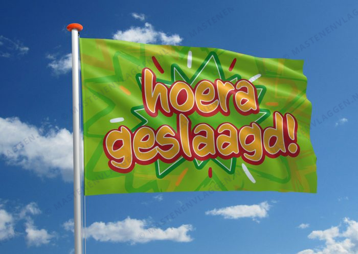Geslaagdvlag: Hoera geslaagd!