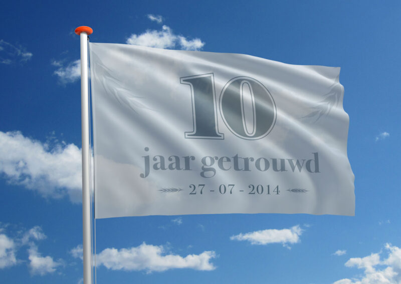 Vlag huwelijk jubileum 10 jaar