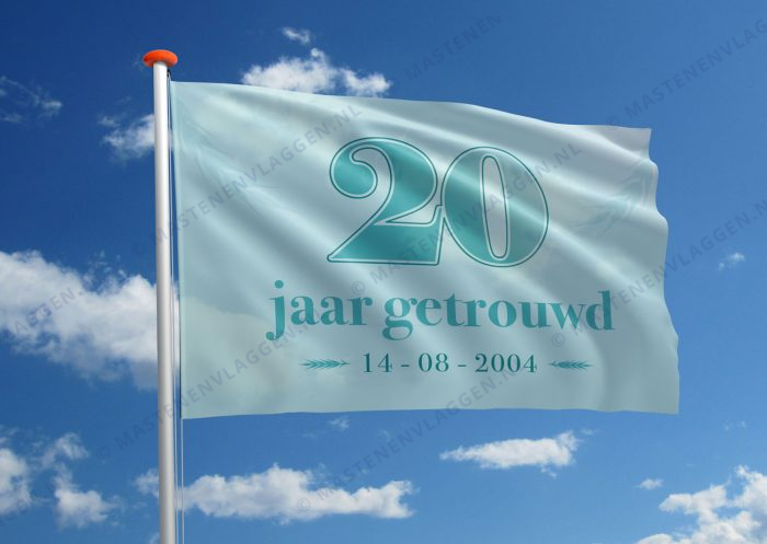 Vlag huwelijk jubileum 20 jaar
